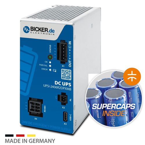 UPS DC - UPSI-2406R2DP2MB - Bicker Elektronik GmbH - 24 V / con supercondensatore / compatto
