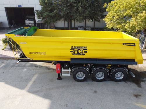 Semirimorchio porta-attrezzi - Ms Dorse - con cassone ribaltabile / per sabbia / da cantiere