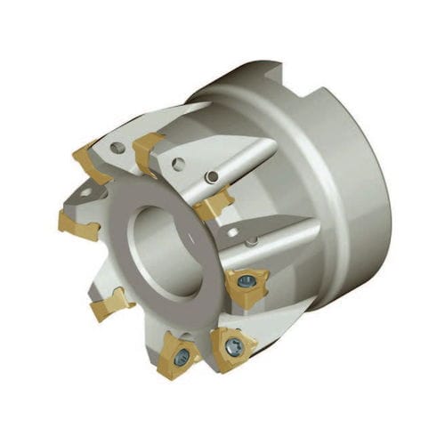 Utensile di fresatura a spianare - HMF90 WN04 series - Heikenei - di sgrossatura / di angolo / per lega acciaio inossidabile