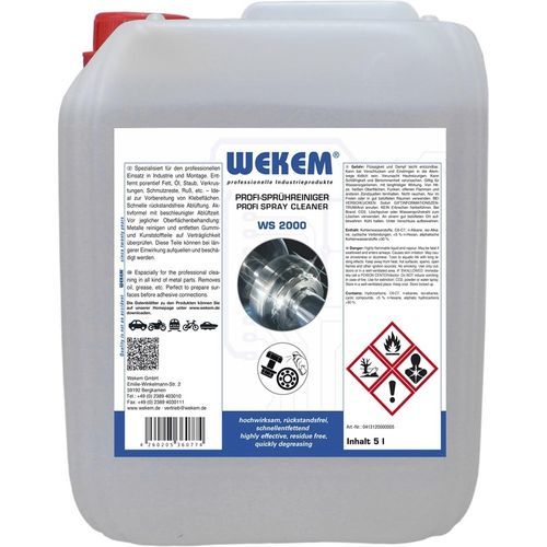 Prodotto di pulizia a base di solvente - WS 2000 - Wekem - per plastica