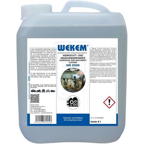 Prodotto di pulizia per macchine - WS 2500 - Wekem - di metalli / per plastica / per gomma