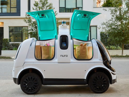 Robot di consegna per cibo - R2 - Nuro - per centro commerciale / per trasporto stradale / su ruote