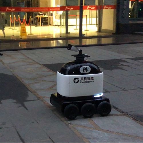 Robot di consegna per cibo - RoboDeer - ZhenRobotics - per centro commerciale / su ruote / autonomo