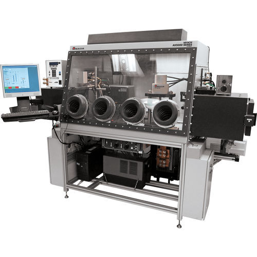 Glove box ad atmosfera controllata - AX5000 - AMADA WELD TECH Inc. - per saldatura laser / in butile / in vetro