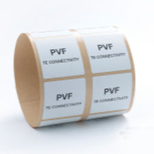 Etichetta a trasferimento termico - PVF series - TE CONNECTIVITY - impermeabile / adesiva / in polifluoruro di vinilidene
