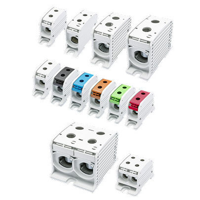 Morsetto componibile su guida DIN - CBS series - TE CONNECTIVITY - da montare su pannello / di potenza / compatto