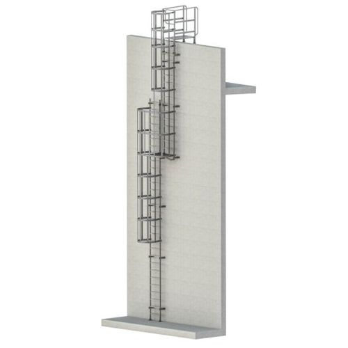 Scala da appoggio in acciaio inossidabile - TLC - semplice / pieghevole / con gabbia di sicurezza