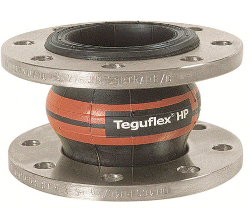 Compensatore di dilatazione in gomma - TEGUFLEX® P HP - Trelleborg Expansion Joints - rotondo / con flangia / per acqua