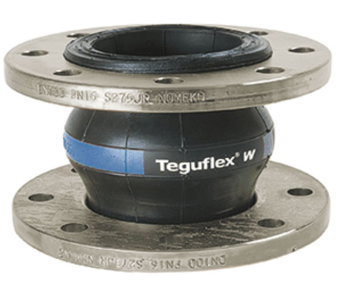 Compensatore di dilatazione in gomma - TEGUFLEX® W - Trelleborg Expansion Joints - rotondo / con flangia / per ambienti abrasivi