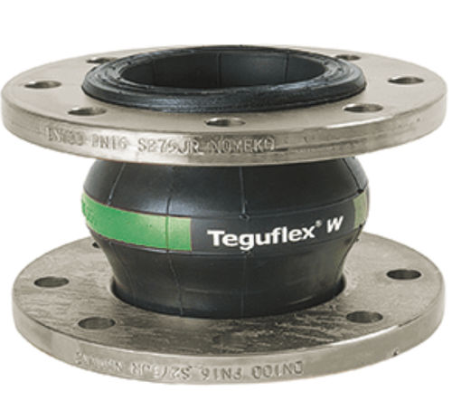 Compensatore di dilatazione in gomma - TEGUFLEX® W - Trelleborg Expansion Joints - rotondo / con flangia / per prodotti chimici