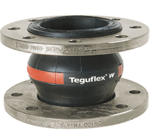 Compensatore di dilatazione in gomma - TEGUFLEX® W - Trelleborg Expansion Joints - rotondo / con flangia / per acqua