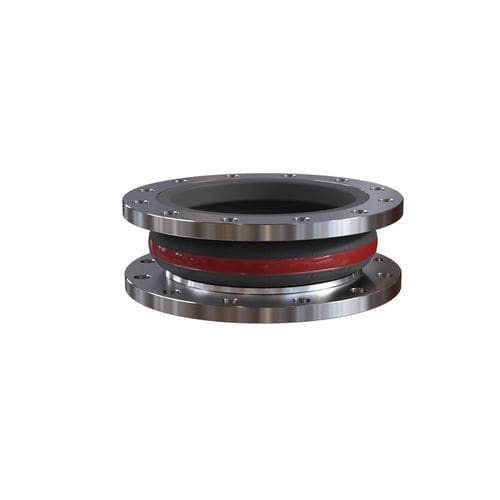 Giunto di dilatazione in gomma - ERV Red - Trelleborg Antivibration Solutions - in acciaio / rotondo / con flangia