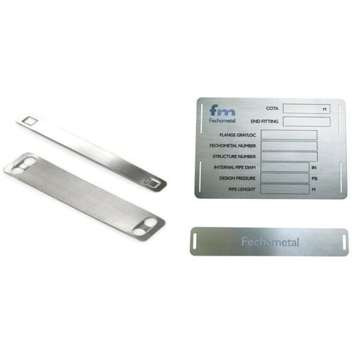 Etichetta di identificazione - TAG3025010902S - Manufacturer - in acciaio inossidabile / di valvola / per laser
