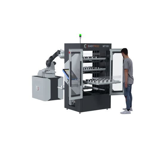 Cella robotizzata di carico - Magazin MT100 - Engineering Data - di scarico / per banco di tornitura / con locale di stoccaggio pezzi