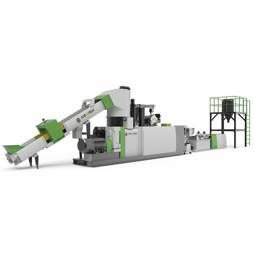 Linea di estrusione compatta - ACS-PRO - Aceretech - con raffreddamento ad aria / di riciclaggio di materie plastiche / per granulazione