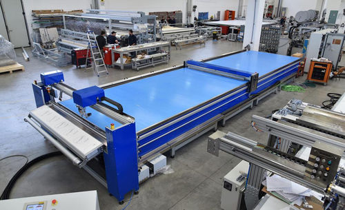 Macchina da taglio a lama - SM-400-TA - SolarEdge Automation Machines S.p.A. - per PVC / per pannelli / controllata da PLC