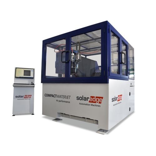 Macchina da taglio a getto d'acqua abrasivo - SolarEdge Automation Machines S.p.A. - a getto d'acqua pura / compatta