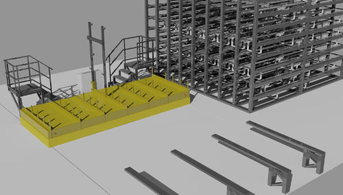 Veicolo a guida su binari per movimentazione - Upmoviom Storage Systems - di trasferimento / di carico / per magazzino