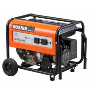 Gruppo elettrogeno a benzina - GV-7600S - KOSHIN LTD - trifase / con raffreddamento ad aria / industriale