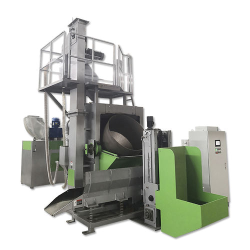 Granigliatrice di precompressione a tamburo - TBTS150 - Tongbao Surface Processing Equipment - a girante / per molle / per pezzi in plastica