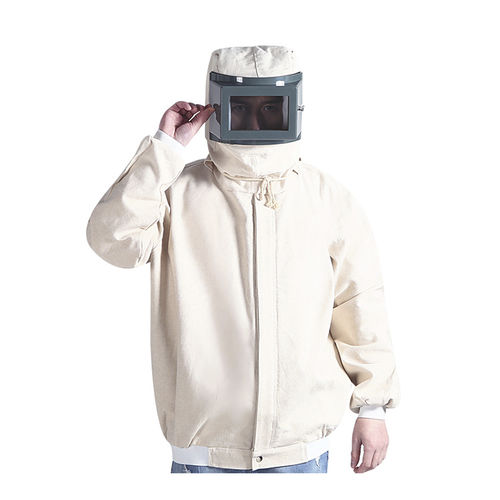 Casco per sabbiatura - TB-1098 - Tongbao Surface Processing Equipment - bianco / con occhiali di precisione