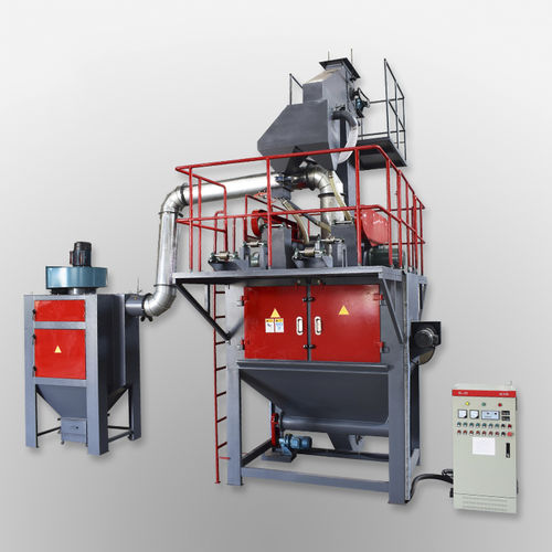 Granigliatrice con nastro trasportatore in maglia metallica - Tongbao Surface Processing Equipment - a girante / per catene / per pulizia di superficie