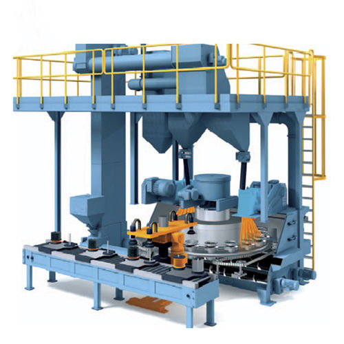Granigliatrice a tavola girevole - TB-MT1419 - Tongbao Surface Processing Equipment - a girante / per cerchioni / per pulizia di superficie