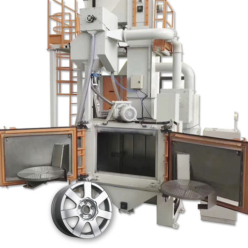 Granigliatrice a tavola girevole - TB-NT800-2 - Tongbao Surface Processing Equipment - a girante / per cerchioni / per formatura