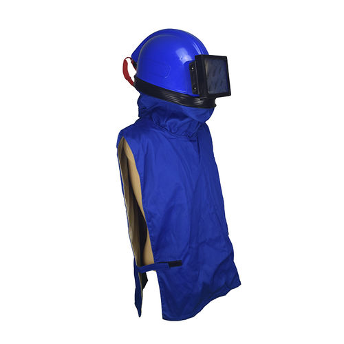 Casco per sabbiatura - TB-SH3 - Tongbao Surface Processing Equipment - ABS / blu / con occhiali di precisione