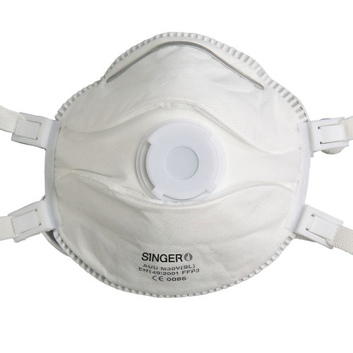 Maschera di protezione monouso - AUUM30VSL - SINGER Frères - FFP3 / semimaschera / bianca