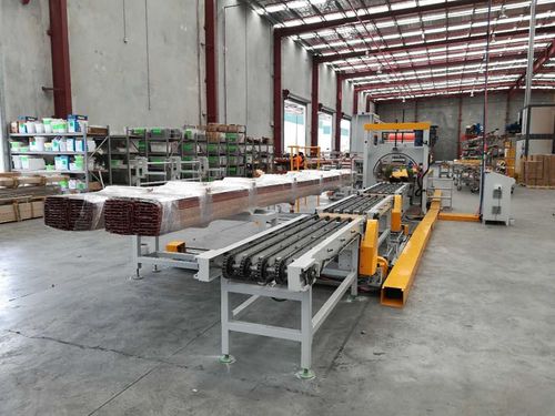 Avvolgitrice fasciapallet orizzontale - Shanghai Fhope machinery co.,ltd - interamente automatica / per profilati in alluminio / con trasportatore