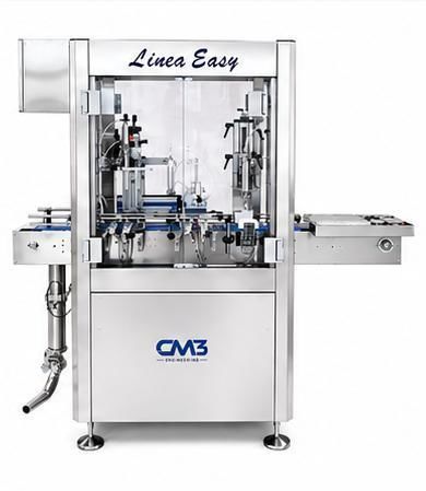 Riempitrice chiuditrice semiautomatica - EASY LINE basic version - CM3 ENGINEERING SRL - per liquidi / monoblocco / industriale