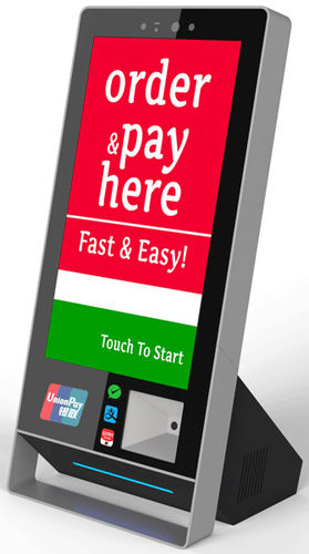Terminale self service - Droid1330K - Shenzhen QR Technology Development Corporation Ltd - a tecnologia capacitiva proiettata / per chiosco / da tavolo