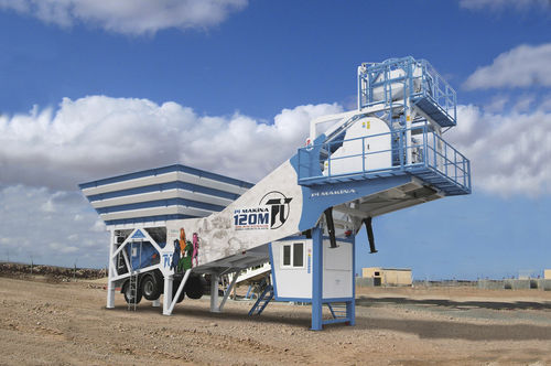 Centrale di betonaggio mobile - Pi 100 MTS - Pi Makina Construction Machines - speciale / a 2 assi