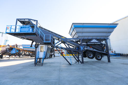 Centrale di betonaggio mobile - Pi 60 MTS - Pi Makina Construction Machines - compatto / monoasse