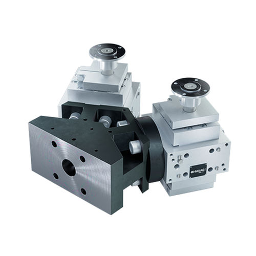 Pompa per estrusione di polimero - extrex⁶ Y-Adaptor - Maag Germany GmbH - a ingranaggi / doppia uscita