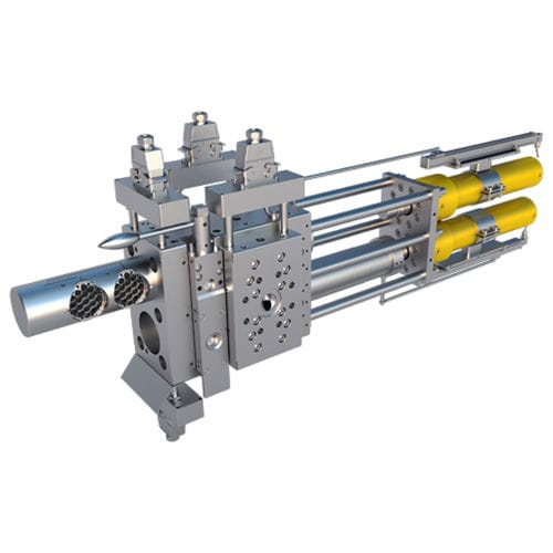 Cambiafiltro con sistema di pulizia tramite riflusso - CSC/BF-4F - Maag Germany GmbH - continuo / a doppio pistone / idraulico