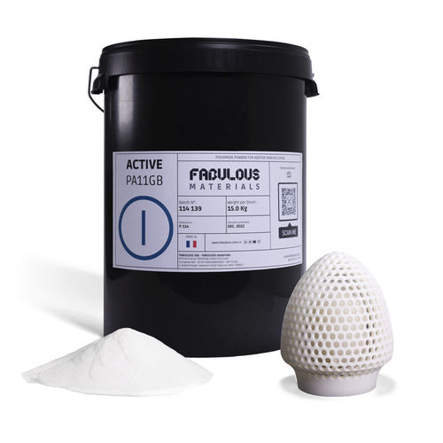 Polvere per stampante 3D in nylon - ACTIVE PA11 - FABULOUS - PA / resistente ai prodotti chimici / resistente al calore