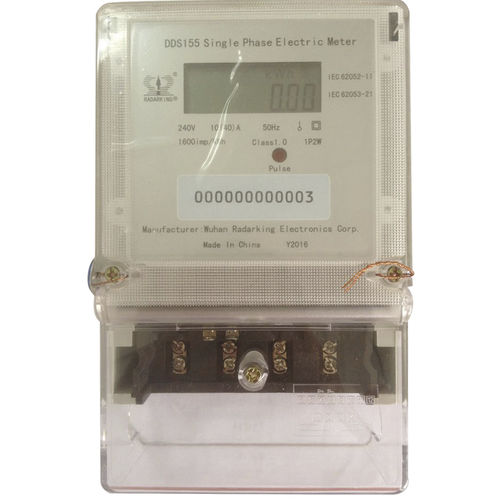 Contatore di energia elettrica monofase - DDS155 - Wuhan Radarking Electronics Corp - da montare su pannello / con display LCD / 50 Hz