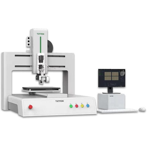 Macchina di applicazione di colla compatta - Vela 03X series  - TZTEK Technology Co.,ltd - con sistema d'ispezione / da ufficio / per l'industria elettronica