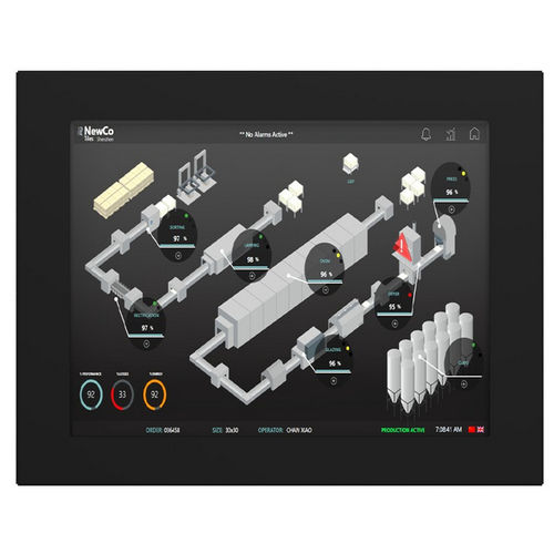 Monitor con touch screen resistivo a 5 fili - IMC-120X - INDATECH - con retroilluminazione a LED / industriale / 12.1"
