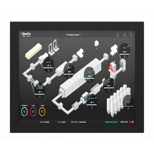Monitor con touch screen resistivo a 5 fili - IMC-170X - INDATECH - con retroilluminazione a LED / industriale / 17"