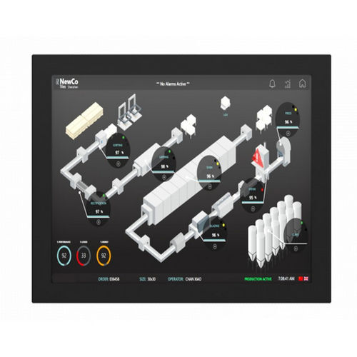 Monitor con touch screen resistivo a 5 fili - IMC-190X - INDATECH - con retroilluminazione a LED / industriale / 19"