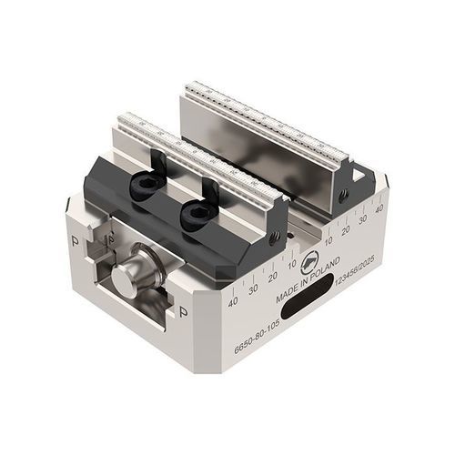 Morsa per macchina utensile - 6650-125-160 - Bison S.A. - per macchina utensile a 5 assi / per fresa / con ganasce intercambiabili