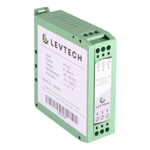 Trasmettitore di temperatura su guida DIN - LSP-TST - Levtech Service  Production SRL - RTD / Pt100 / Pt1000