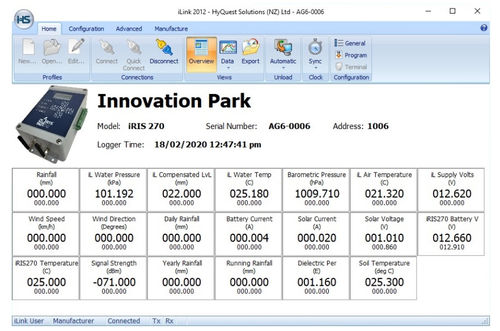 Software di misura - iLink 2012  - KISTERS - HyQuest Solutions - configurazione / registratore di dati