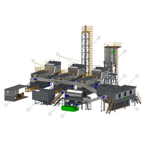 Stazione di trattamento dei rifiuti in plastica - Eco series - Greenex Eco - da cantiere / automatizzata