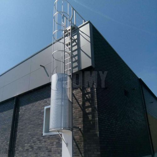 Scala da appoggio in alluminio - JOMY SA - scorrevole / con gabbia di sicurezza / da tetto