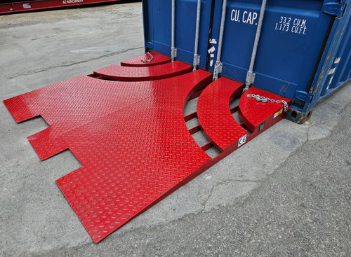 Rampa di carico per camion - HCRS-08 - AZ RAMP - per tubi flessibili / per suolo / di trasporto