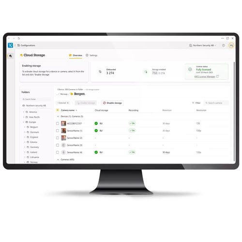 Software di stoccaggio - Axis Communications - per telecamera / cloud